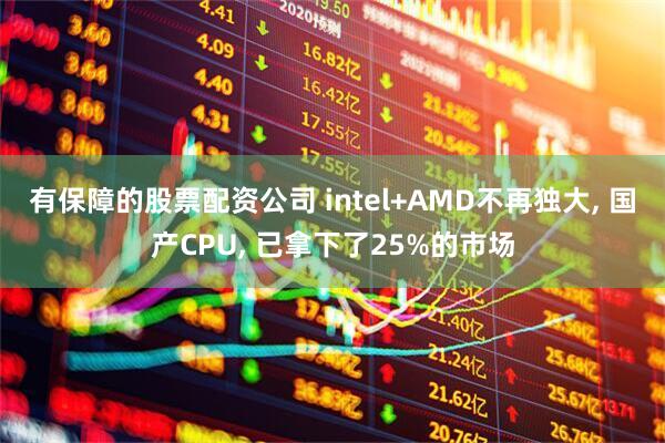 有保障的股票配资公司 intel+AMD不再独大, 国产CPU, 已拿下了25%的市场
